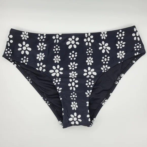 NWT Black and White Floral Print Strappy Midrise Cupshe Bikini - Picture 8 of 10
